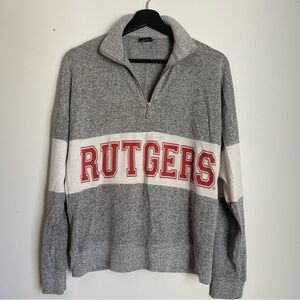 Rutgers Gray Quarter-Zip Pullover